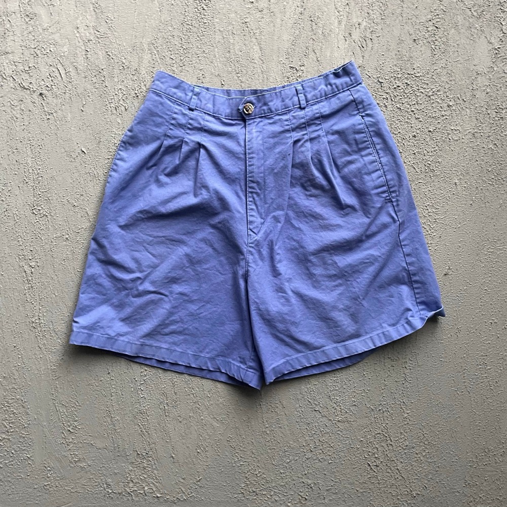 Vintage Patagonia Pleated Chino Shorts Womens 26 Blue 90s